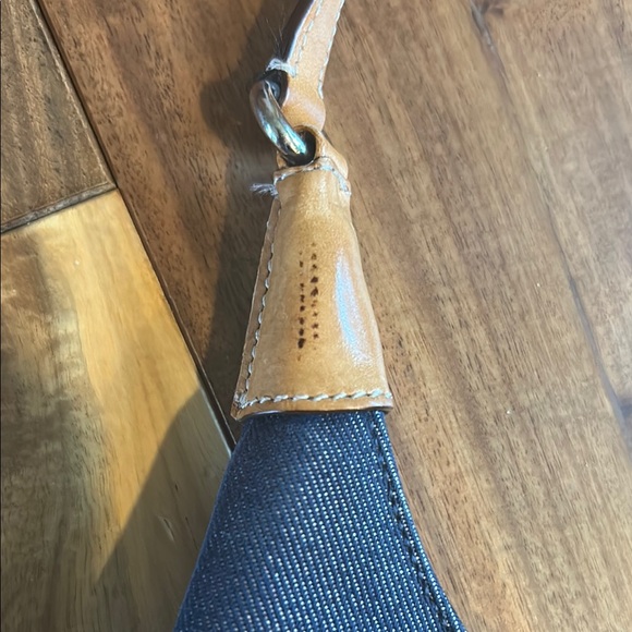 Vintage Coach Hamilton Hobo Denim Handbag Blue Y2K Rare Leather - Picture 5 of 7